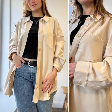 Madewell NWT Ponte Oversized Shirt Jacket, Large