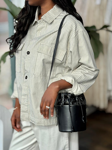 The Ballen Black Bucket Bag, Small