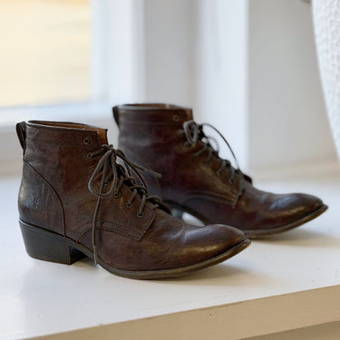 Frye Carson Lace Up Leather Boots, 9