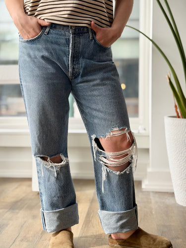 Agolde Distressed Knee Lana Jeans, 31