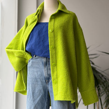 Samsoe Samsoe Inez Shirt Jacket in Macaw Green, Small