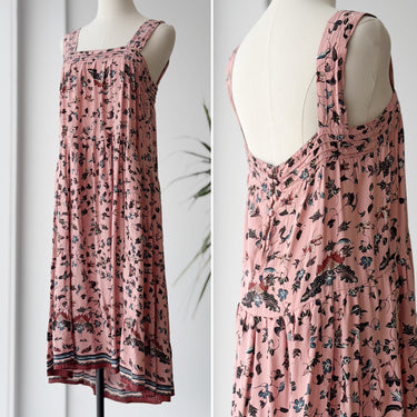 Natalie Martin Jasmine Dress in Lotus Print Champagne, Small