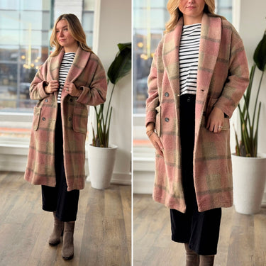 Xirena Long Plaid Duster, Small