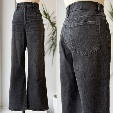 Madewell The Perfect Vintage Wide Leg Crop Jeans in Charcoal, 29