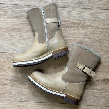 Overland Ann Shearling-Lined Water-Resistant Leather Boots, 37