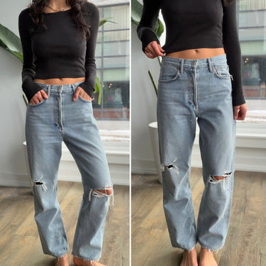 Agolde 90's Distressed Knee Jeans, 25