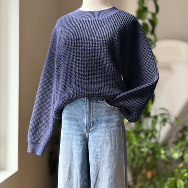 Long Wharf Navy Knit Sweater, Large