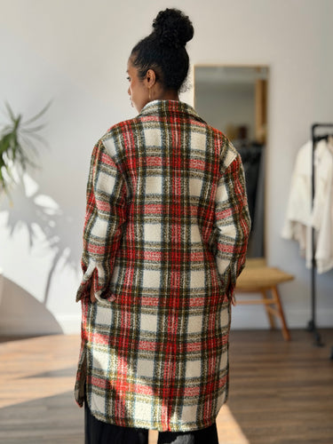 All Saints NWT Nia Check Coat - retail 459, US 2