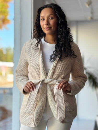 Mother The Puffer Knit Robe in Warm Bodies, Small