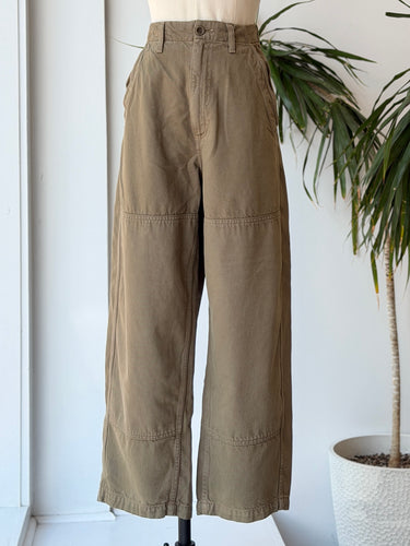 OZMA Olive Patch Barrel Leg Pants, Small