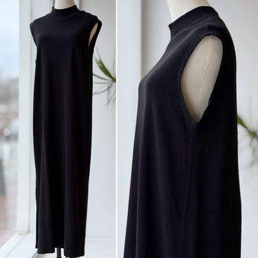 Another Tomorrow Black Jersey Dress, XLarge