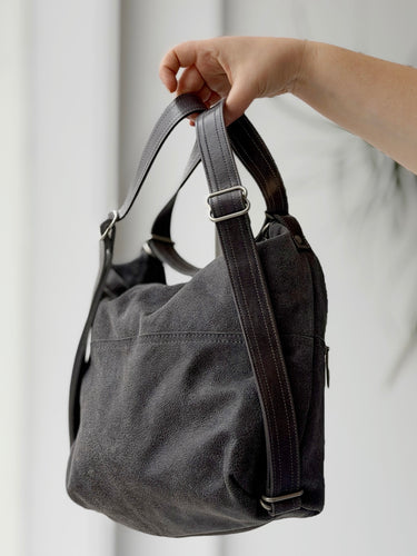 Rough & Tumble City Safari Single Zip Convertible Backpack in Mineral Gray