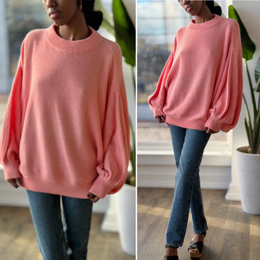 Mr. Mittens  Balloon Sleeve Oversized Sweater, Small