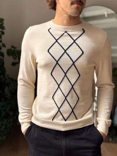 APC  Argyle Pullover Sweater, Mens Small