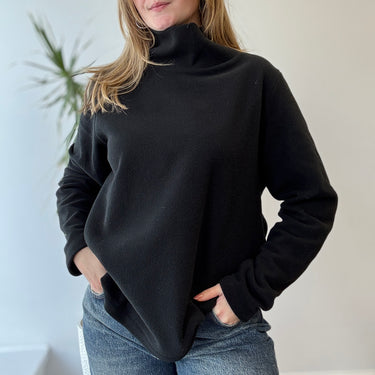 Dudley Stephen Black Fleece Turtlneck, XXLarge