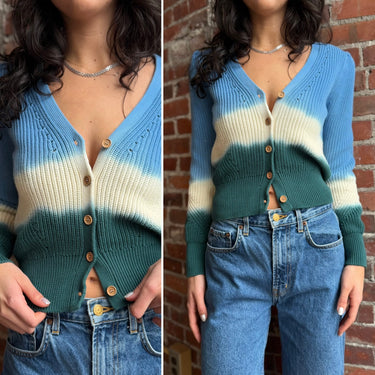 Veronica Beard Parula Ribbed Cardigan, Small