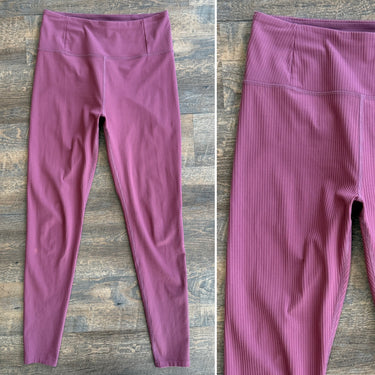 Girlfriend Collective Mauve Rib Leggings, Medium