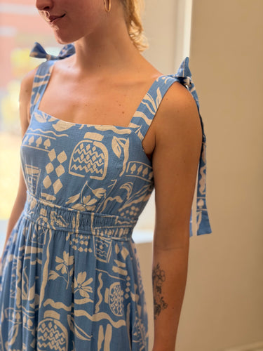 By The River Pottery Pattern Dress, Small