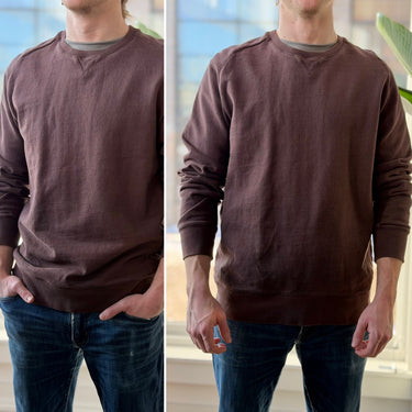 Universal Works Brown Crewneck Sweatshirt, Men's Large