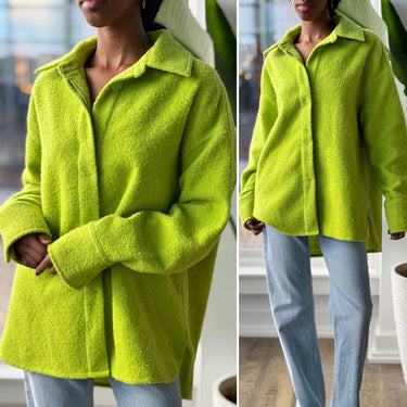 Samsoe Samsoe Inez Shirt Jacket in Macaw Green, Small