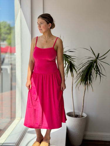 Ciao Lucia Lina Dress in Pink Velour, Medium