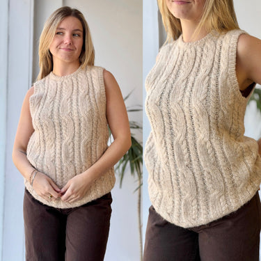 Toteme Cable Knit Alpaca Blend Sweater Vest, XXSmall