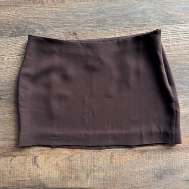 Reformation Brown Super Low Mini Skirt, 2