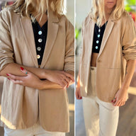 Apiece Apart Khaki Cuffed Blazer, Small