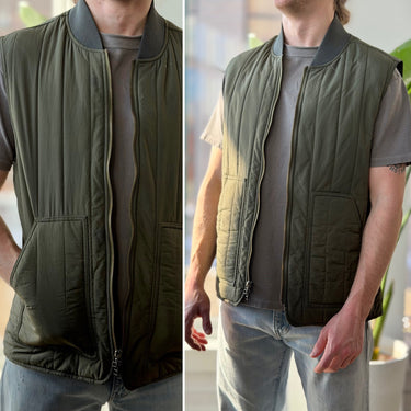 Taylor Stitch Green Quilted Vest, Men's 42