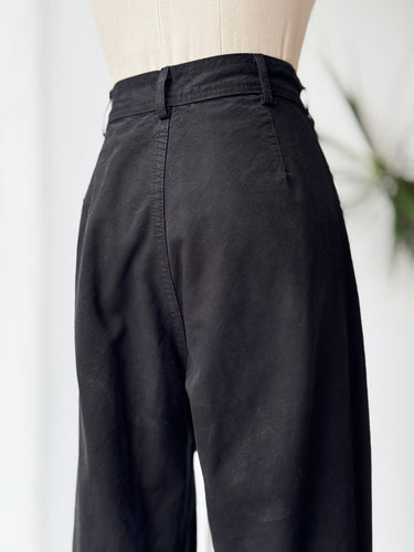 Jesse Kamm Black Taper Pants, 12