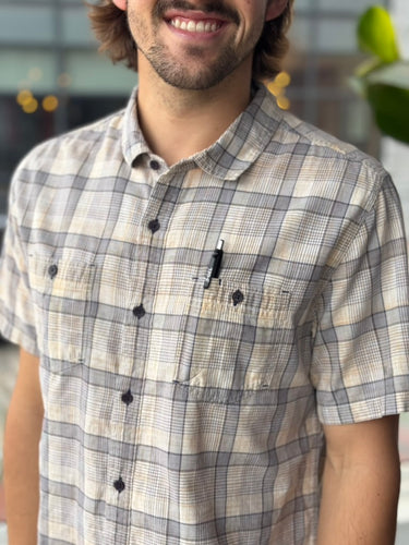Horny Toad Plaid Button Up Shirt, Men's large