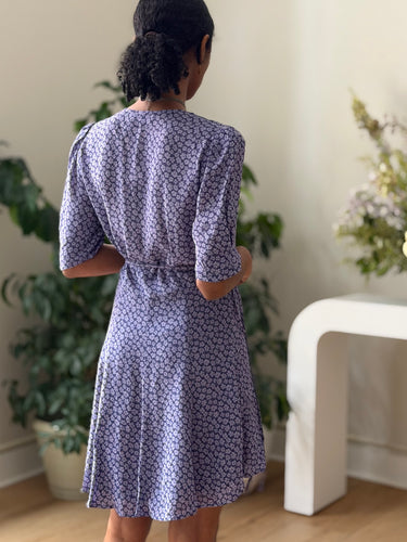 Reformation Lucy Dress in Purple Floral, Medium