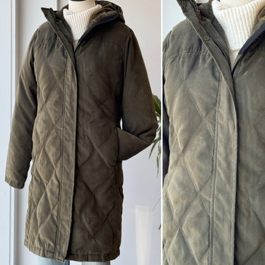 LL Bean Olive Down Puffer Coat, XSmall