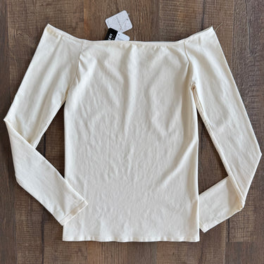Free People Ivory Off Shoulder Top, M/L