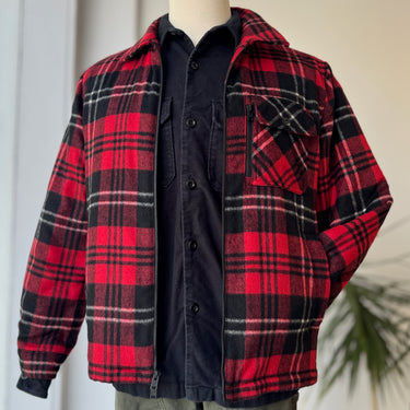 Woolrich Red Plaid Timber Padded Overshirt, Mens Small