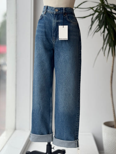 Reformation NWT Harriet Relaxed Straight Jeans, 26