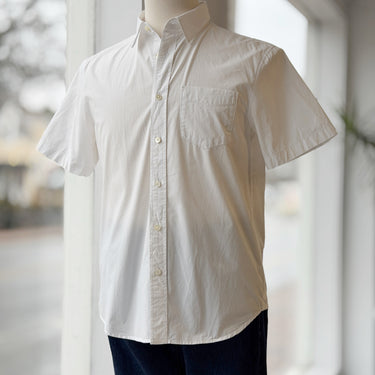 Alex Mill White Crisp Short Sleeve Button Up, Men's Medium