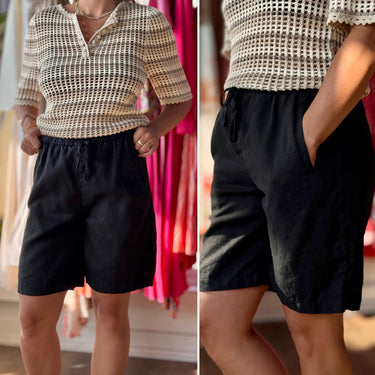 There-Elsewhere Linen Shorts, Small