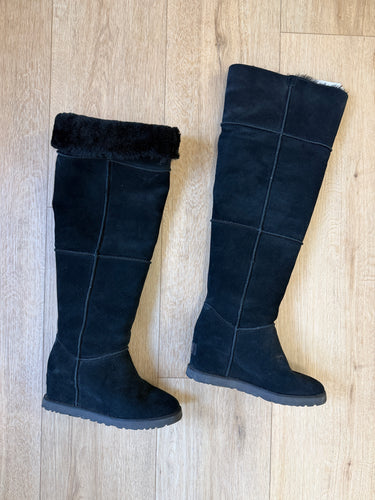 Ugg Black Femme OTK Boots, 8