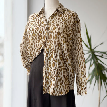 Hartford NWT Cinema Button Up Leopard Shirt, 1/Small