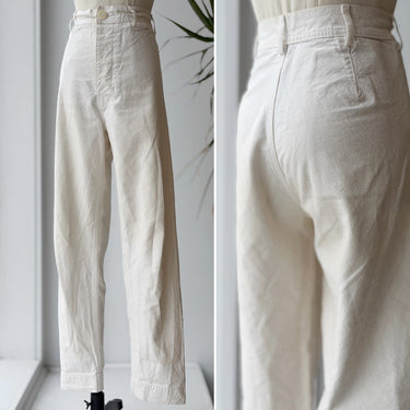 Jesse Kamm California Slim Pants in Ecru- as is, faint marks, 12