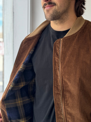Le Mont St Michel Camel Corduroy Bomber, Men's Medium
