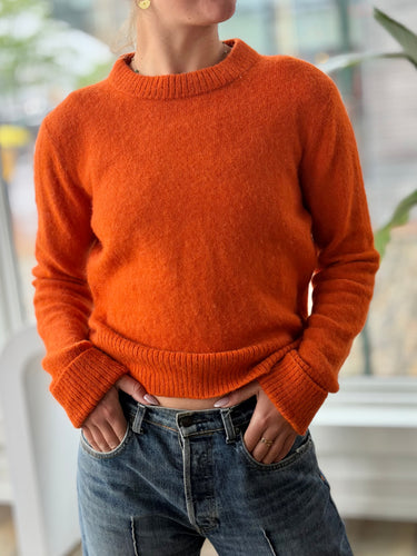 Ciao Lucia Orange Baby Alpaca Sweater, Medium