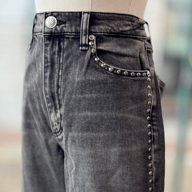 Rag & Bone NWT Slim Straight Studded Jeans, 28