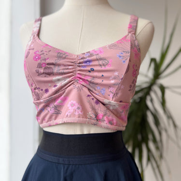 Spell & The Gypsy Pink Floral Sports Bra, Medium
