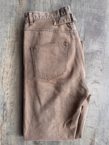 Sayaka Davis Straight Leg Denim Jeans in Brown, Unisex Small