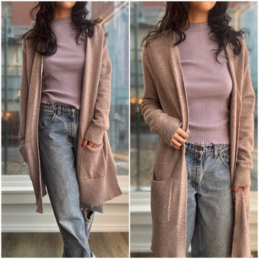 Madewell Lavender Open Long Cardigan AS IS, Medium