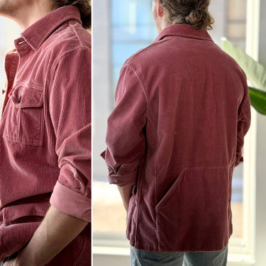 Sid Mashburn Pink Corduroy Chore Coat, Men's Large