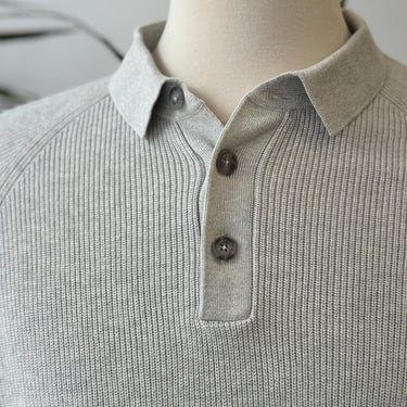 Rodd & Gunn Gray Knit Polo Sweater, Men's Large