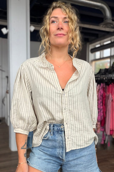 Road To Nowhere Edith Striped Blouse, Medium